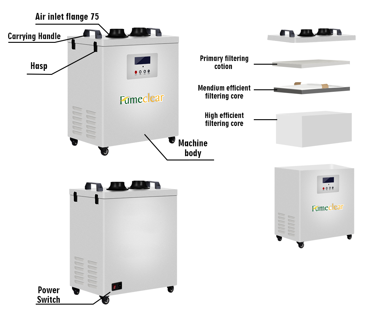 Purificatore d'aria per estrat - Industrial Laser Fume Extractor recensione e prezzo