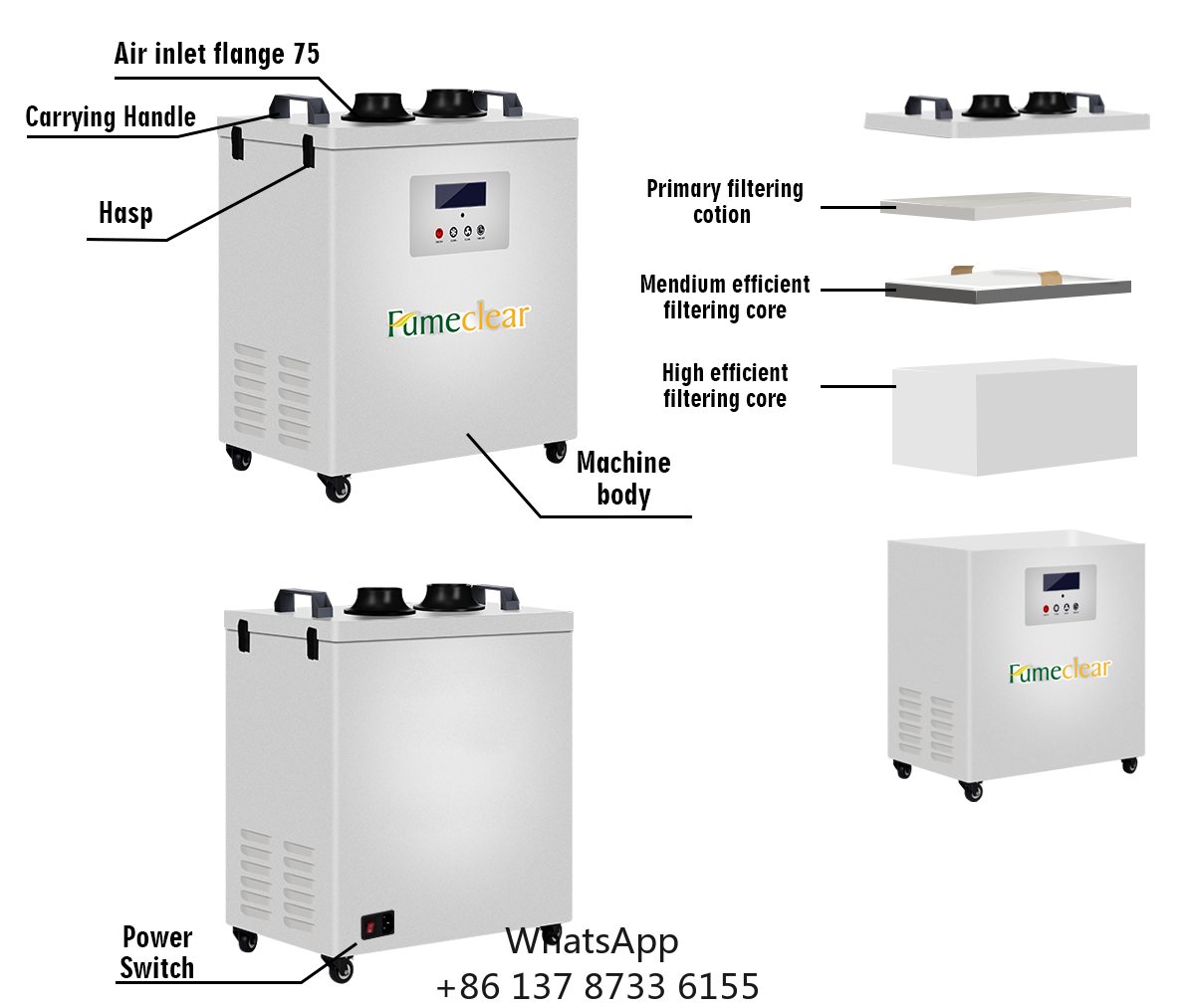 Estrattore di fumi portatile a - Industrial Laser Fume Extractor recensione e prezzo